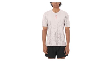 Maillot Manches Courtes Salomon S/Lab Ultra Print Blanc/Rouge Homme