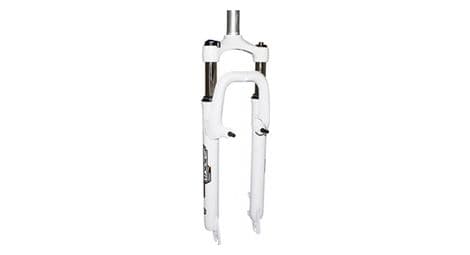 Fourche vtt 27.5   zoom 386mlo a ressort blanc reglable-blocable deb. 60mm pivot lisse 285mm 11-8-28,6 exterieur compatible v-brake-disc