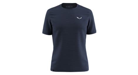 Camiseta tecnica de hombre salewa puez hybrid dry azul