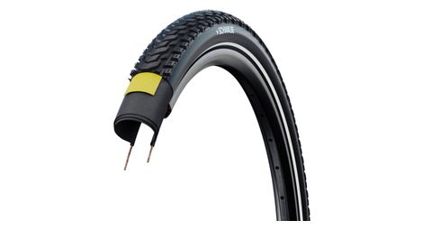 Pneu Schwalbe Marathon Mondial 700 mm Tubetype Souple Double Defense Pro V-Guard Addix Flancs Reflex E-Bike E-50
