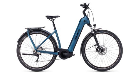 Cube kathmandu hybrid one 750 easy entry electric city bike shimano deore 10s 750 wh 700 mm blau 2023