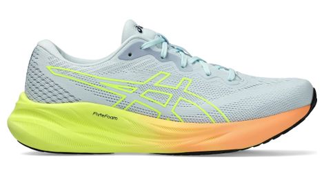 Chaussures running asics gel-pulse 15 bleu/orange/jaune femme