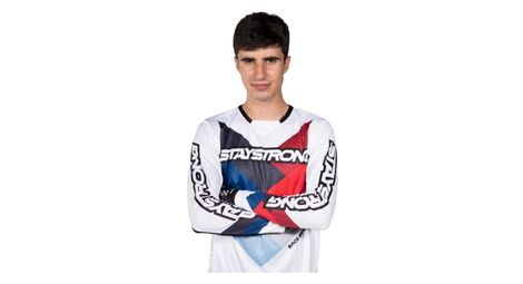 Maillot staystrong chevron white - taille maillot - xl