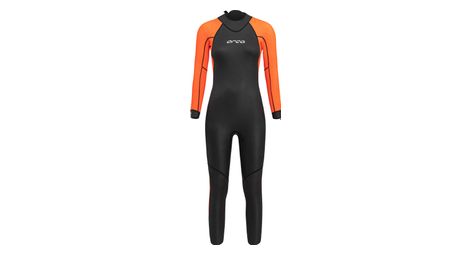 Combinaison néoprène femme orca vitalis hi-vis eau libre noir/orange