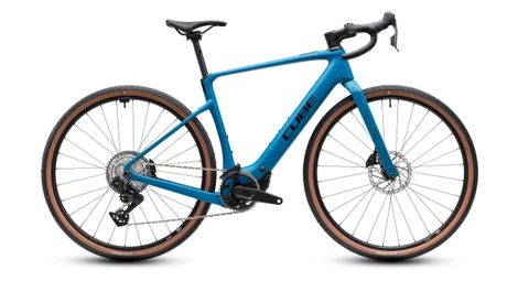 Vélo de Gravel Électrique Cube Nuroad Hybrid C:62 EXC 400X Sram Rival AXS 13V 400 Wh Bosch 60 Nm 700 mm Bleu Tropicalteal 2027