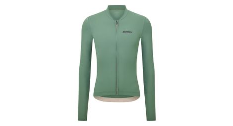 santini sensation unisex long sleeve jersey green