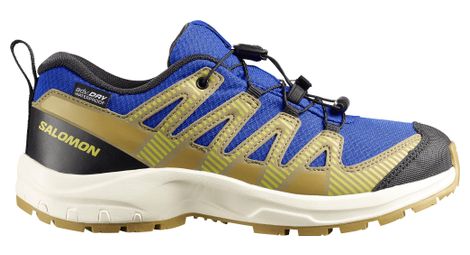 Chaussures Trail Salomon XA Pro V8 Waterproof Bleu/Kaki Enfant