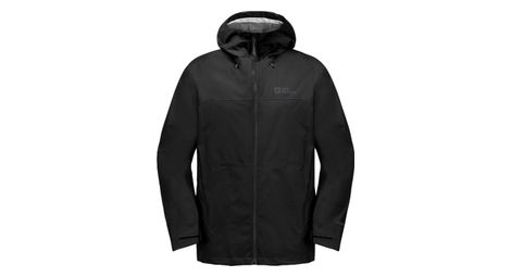 Veste impermeable jack wolfskin highest peak 3l noir