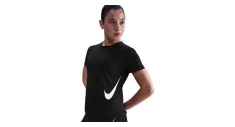 Maillot manches courtes nike tempo swoosh run noir femme