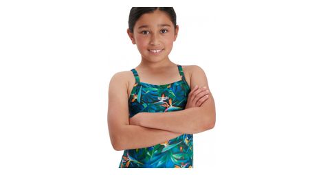 Maillot de bain junior speedo allover thinstrap muscleback noir vert