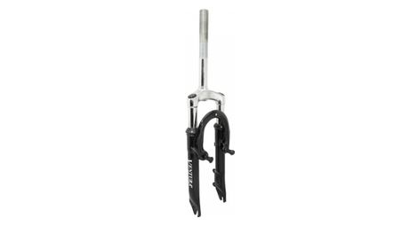 fourche vtt 20 m w a suspension disque v brake acier ressort elastomere noir deb 50mm pivot 220 130mm filete 1 22 2 interieur