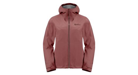 Veste impermeable femme jack wolfskin highest peak 3l rose