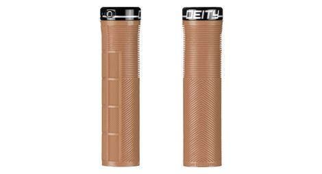 Paire de grips deity knuckleduster 132 mm marron