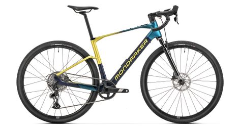 Vélo de gravel electrique mondraker dusty r sram apex 12v 350wh 700mm bleu/jaune 2025