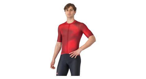 Maillot de manga corta castelli vortice hombre rojo