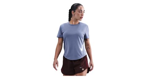 Maillot manches courtes nike tempo swoosh run bleu femme