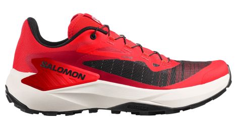 salomon genesis red black men s trail running shoes