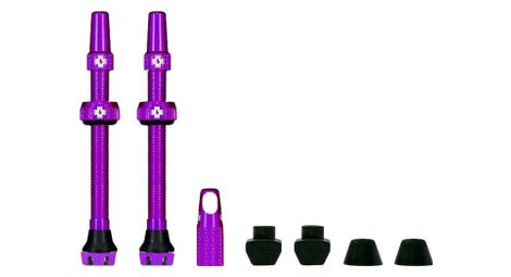 Muc-off v2 aluminium 44 mm tubeless valves purple