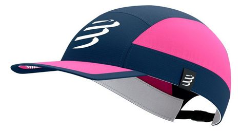 Casquette compressport 5 panel light cap bleu rose