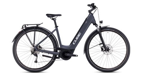 Cube touring hybrid one 500 bicicleta híbrida eléctrica de fácil acceso shimano alivio 9s 500 wh 700 mm gris 2024