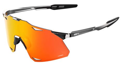 Lunettes 100% Hypercraft Black Chrome / Verres HiPER Red Mirror