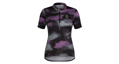 Maillot de manga corta scott endurance 10negro/morado mujer