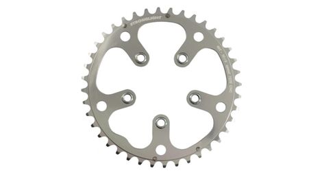 Plateau route 5bra d 130 stronglight 40dts porteur argent d 74 alu 7075 type shimano 9 10v