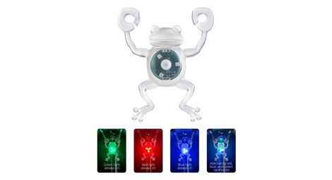 Feu arrière de vélo forme grenouille etanche led lumière colorée