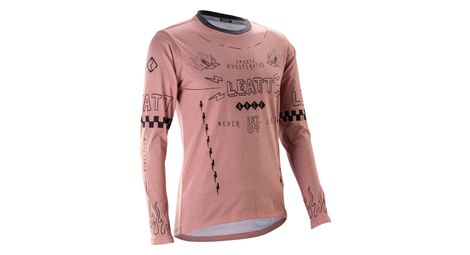 Maillot Leatt Gravity 3.0 de manga larga rosa para mujer