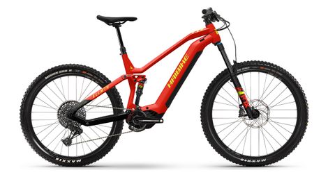 Vtt electrique tout suspendu haibike allmtn 7 sram gx eagle 12v 750 wh 29  27 5 rouge jaune fluo 202