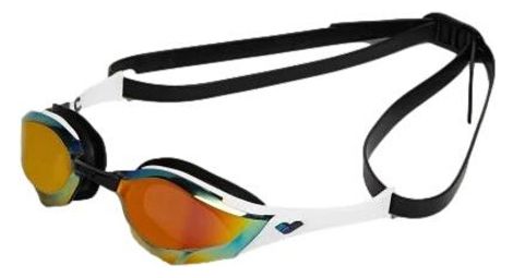 Lunettes de natation arena cobra edge swipe verres miroirs jaune blanc noir