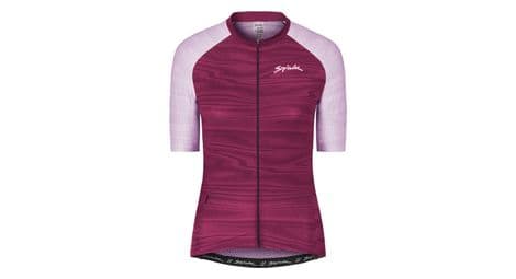 Maillot spiuk top ten de manga corta para mujer burdeos/rosa