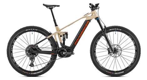 Vtt électrique tout-suspendu mondraker crafty carbon r sram gx/nx eagle 12v 750 wh 29 beige/noir