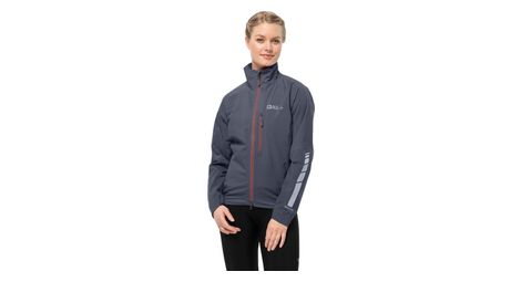 Chaqueta impermeable para mujer morobbia 2,5l gris de jack wolfskin