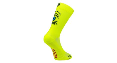 sporcks running socks eye yellow yellow