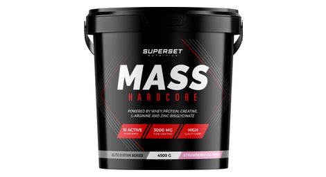 Mass Hardcore (4,5kg) - Superset Nutrition - Strawberry Ice Cream - Gainers