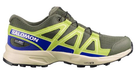 Chaussures Trail Salomon Speedcross Waterproof Kaki/Vert/Bleu Enfant
