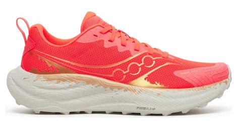 Scarpe da trail Saucony Ride TR3 rosso/oro da donna