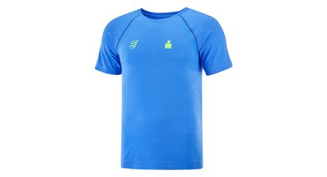 Maillot de manga corta compressport ironman seaside azul