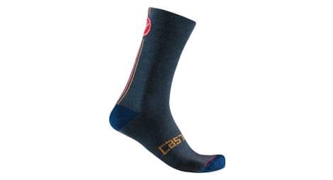 Chaussettes castelli racing stripe 18 bleu