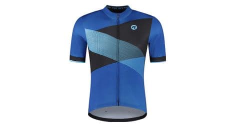 Maillot manches courtes velo rogelli groove - homme - bleu