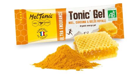 Gel énergétique meltonic tonic'gel bio ultra endurance miel curcuma gelée royale 20g