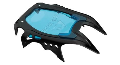 Partie avant acier blue ice des crampons harfang alpine noir