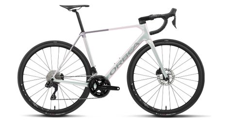 orbea orca m35i road bike with shimano 105 di2 12v 700 mm white iris lilac 2026