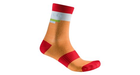 Chaussettes femme castelli velocissima 2 thermal orange