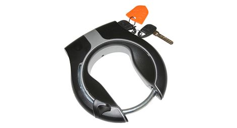 Antivol velo fer a cheval axa victory noir mat-argent (avec fixations, le plus leger)  - securite niveau 14-15