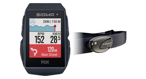 Compteur gps sigma rox 11.1 evo hr set blanc / noir