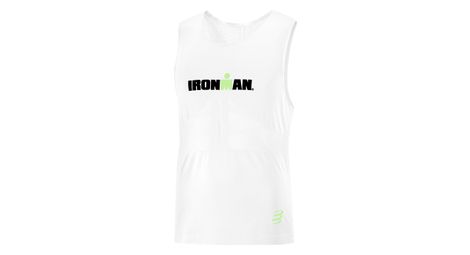 Camiseta de tirantes comporessport ironman seaside blanca