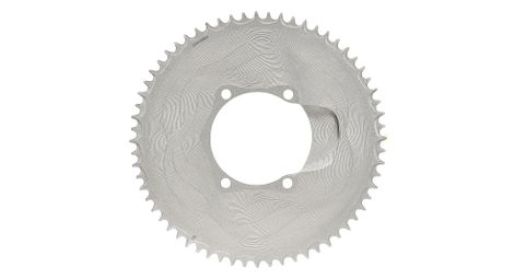 Plateau alugear rond narrow-wide 110 bcd 4 trous asymétrique shimano 1x12 vitesses route / gravel argent