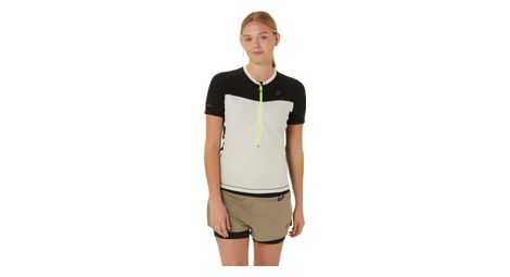 Maillot de manga corta asics fujitrail gris/negro para mujer